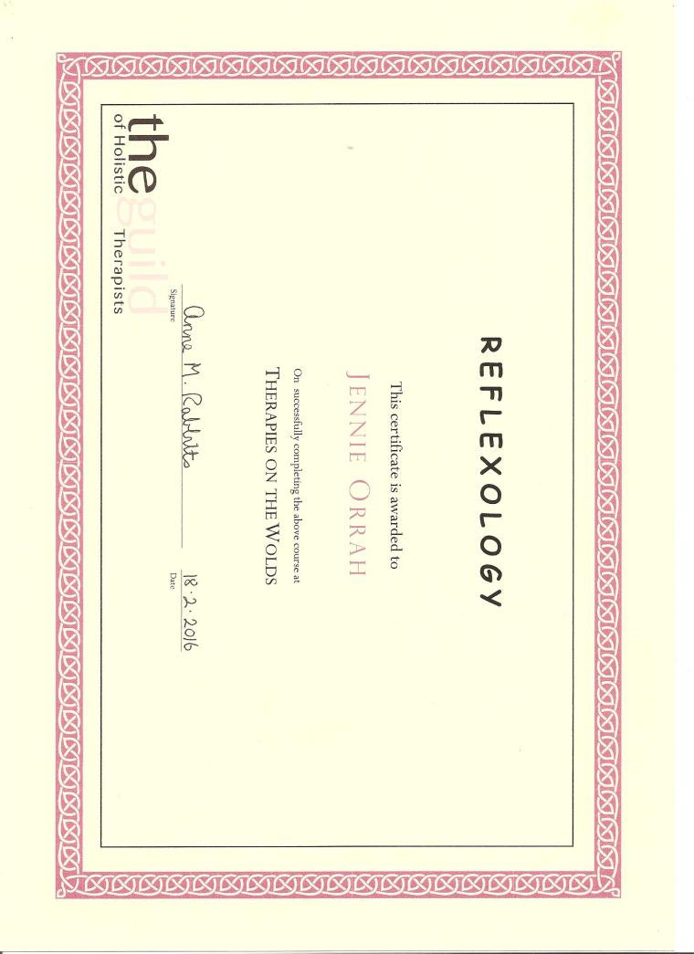 Reflexology Certificate